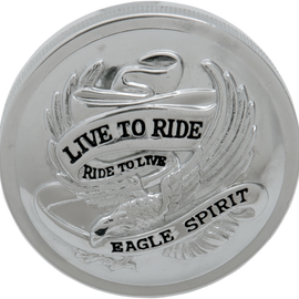 Live To Ride Gas Cap - Chrome - Non- Vented