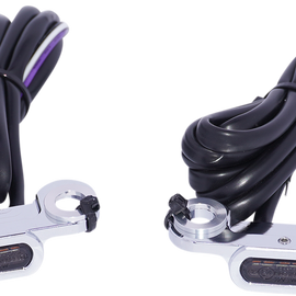 Marker Lights - Amber/White - Smoke Lens - Chrome