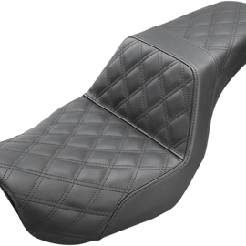 Step Up Seat - Lattice Stitched - Black - Dyna