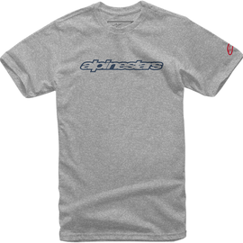 Wordmark T-Shirt - Gray/Navy - Medium