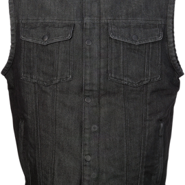 Ganja Denim Vest - Black - XL