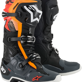 Tech 10 Boots - Black/Gray/Orange/Fluorescent Red - US 14