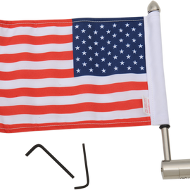 Luggage Rack Flag Mount - 1/2" Round - With 6" X 9" Flag