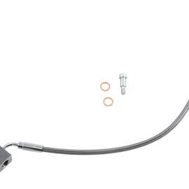 Lower Brake Line - Stainless/Chrome Fittings - Softail48812