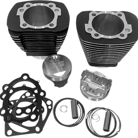 Cylinder Kit - 100" - Black with Highlighted Fins