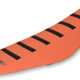 6-Ribbed Seat Cover - Orange/Black - SXF