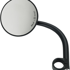 Mirror w/mount - Round - Black