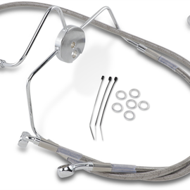 4" Brake Line - Front - Stainless Steel - FLHR94-07