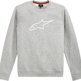 Ageless Crew Fleece - Gray/White - 2XL