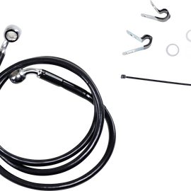 4" Brake Line - Front - Black Vinyl - 04-10 XL