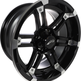 Wheel - Front/Rear - Machined Black - 14x7 - 4/4 - 3+4