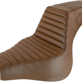 Step Up Seat - Tuck and Roll/Lattice Stitched - Brown63887