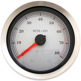 4" Electronic Tachometer - White Face