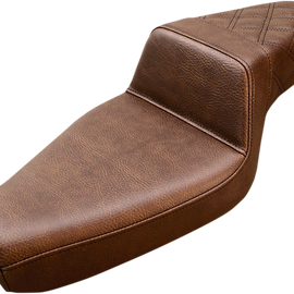 Step Up Seat - Lattice Stitched - Brown - XL