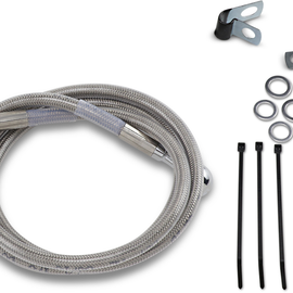 4" Brake Line - Front - Stainless Steel - FXD 95-9