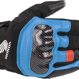 SMX-Z Waterproof Honda Gloves - Black/Blue/Red -  Small