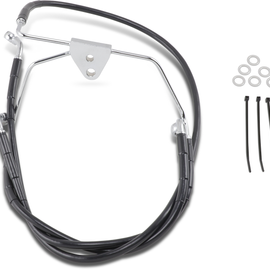 Brake Line - Front - Black - +10" - FLH '96-'07