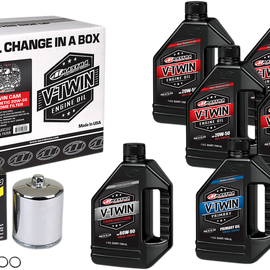 Twin Cam Synthetic 20W-50 Oil Change Kit - Chrome Filter