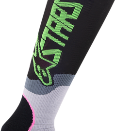 MX Plus 2 Socks - Black/Green/Pink - Large