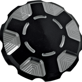 Gas Cap - Black - Serrated - Techno