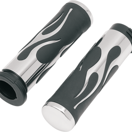 Chrome Flamed Grips