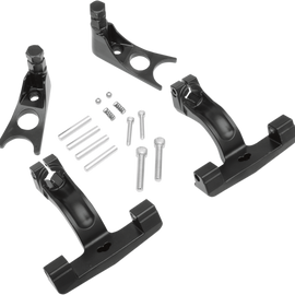 Passenger Floorboard Mount - Black - FLST