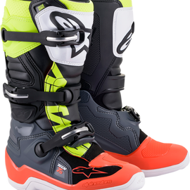 Tech 7S Boots - Black/Gray/Red/White/Yellow - US 8