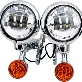 LED Turn/Run Lights 4-1/2" - Chrome/Chrome