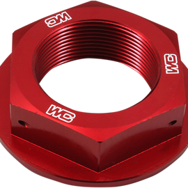 Steering Stem Nut - Red - Yamaha