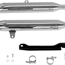 Slashcut Mufflers - Chrome - Roadstar 1600/1700