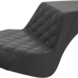 Step Up Seat - Driver Lattice Stitch/Passenger Smooth - Black