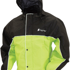 Road Toad Rain Jacket - Hi-Viz Green/Black - Large