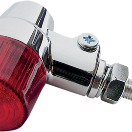 Marker Light - Single Filament - Red/Chrome