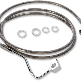 4" Brake Line - Front - Stainless Steel - 15+FLTR