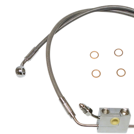 XR Brake Line Kit - Stainless/Chrome Fittings - Softail6558387