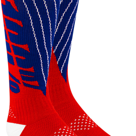 Torque Comfort Moto Socks - Red/Blue - Large/XL