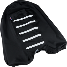Ribbed Seat Cover - Black/White - Polaris