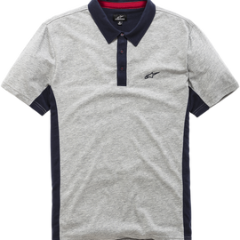 Champion Polo Shirt - Gray/Navy - Large