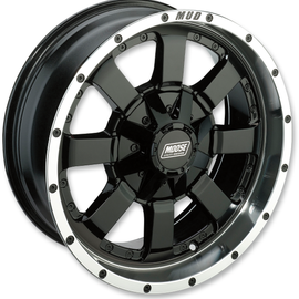 420 X Wheel - Front/Rear - Machined Black - 17x7 - 4/110 - 4+3