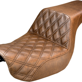 Step Up Seat - Lattice Stitched - Brown - FXD