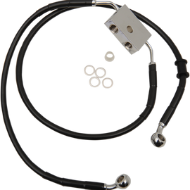 Brake Line - Front - +10" - Black - XL