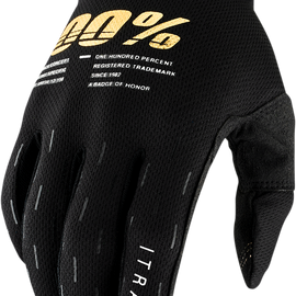 Youth I-Track Gloves - Black - Small