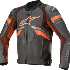 GP Plus R v3 Rideknit® Leather Jacket
 - Black/Red Fluo - US 48 / EU 58