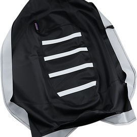 Ribbed Seat Cover - Black/White - Ski-Doo