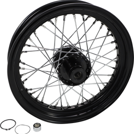 Front Wheel - Single Disc/No ABS - Black - 16"x3.00" - '86-'96 FLST