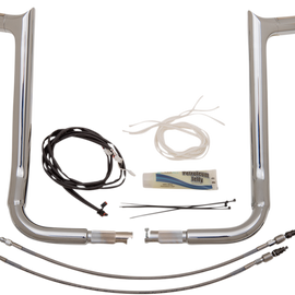 16" Chrome 1-1/2" Pointed Top Handlebar Kit