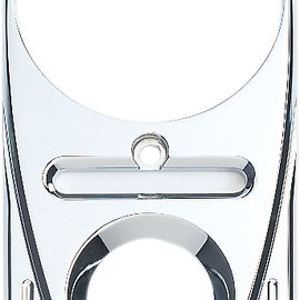 Tear Drop Upper Dash Cover - Ball-Milled - Chrome