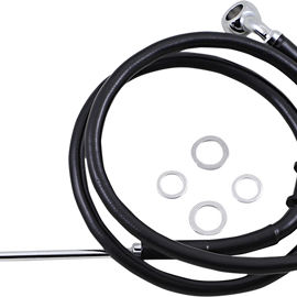 Brake Line - +8" - Black - '15-'17 Softail