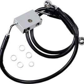 Brake Line - Front - +8" - Black - XL