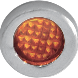 Snap-In Indicator Light - Amber - Stainless Steel Bezel